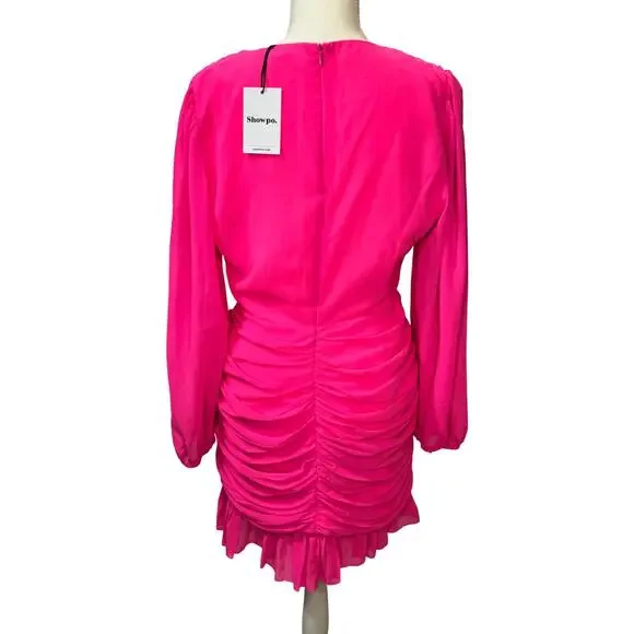 Showpo Can I Be Your Honey Mini Dress Hot Pink NWT Women’s 6 Barbiecore Coquette - Picture 5 of 16